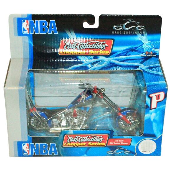 Detroit Pistons 1:18 OCC Chopper NBA Basketball Ertl Toy Diecast Motorcycle 2005 - Picture 1 of 11